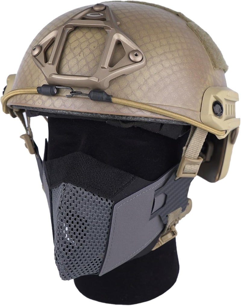 D.M.GEAR Airsoft Mesh Mask,Half Face Mask,Comfortable Adjustable Breathable,Tactical Lower Face Protective Mask for Outdoor - Image 1